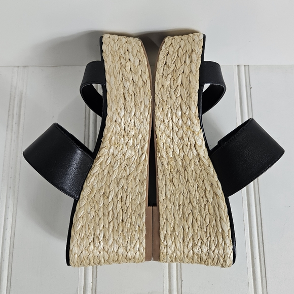Dolce Vita Sandals Womens Size 8.5 Black Thorin  Espadrille Wedge Platform Shoes - Picture 7 of 13
